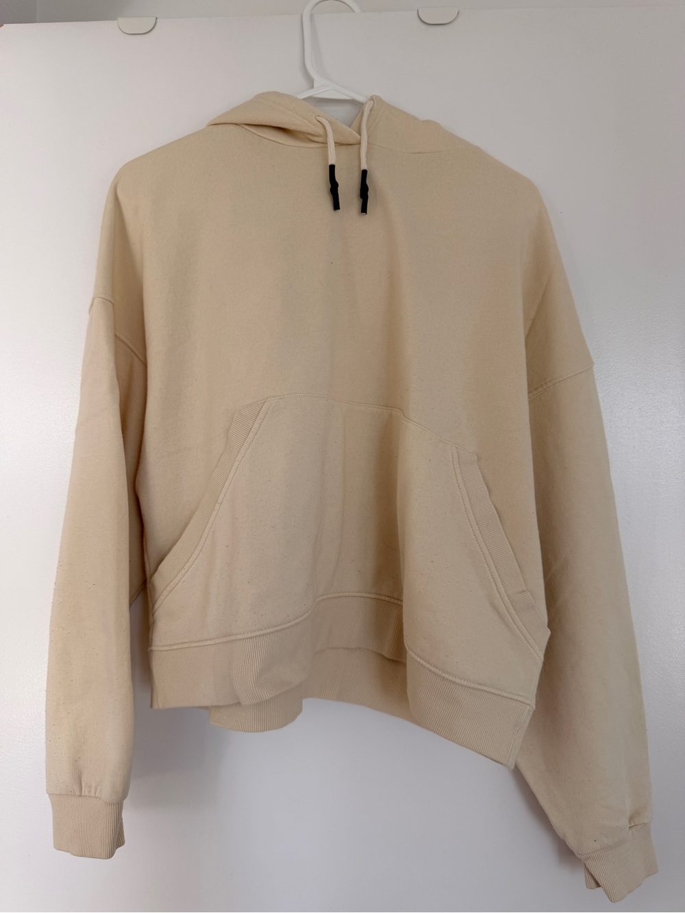 Zara Cream Oversized Pullover Hoodie